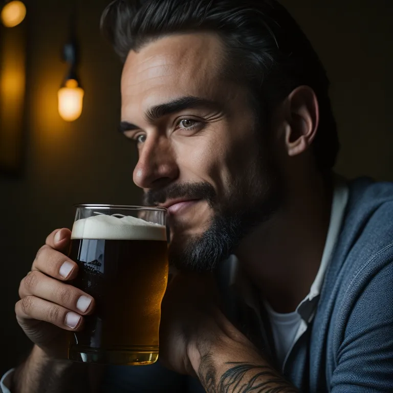  A person choosing to drink a beer responsibly 
